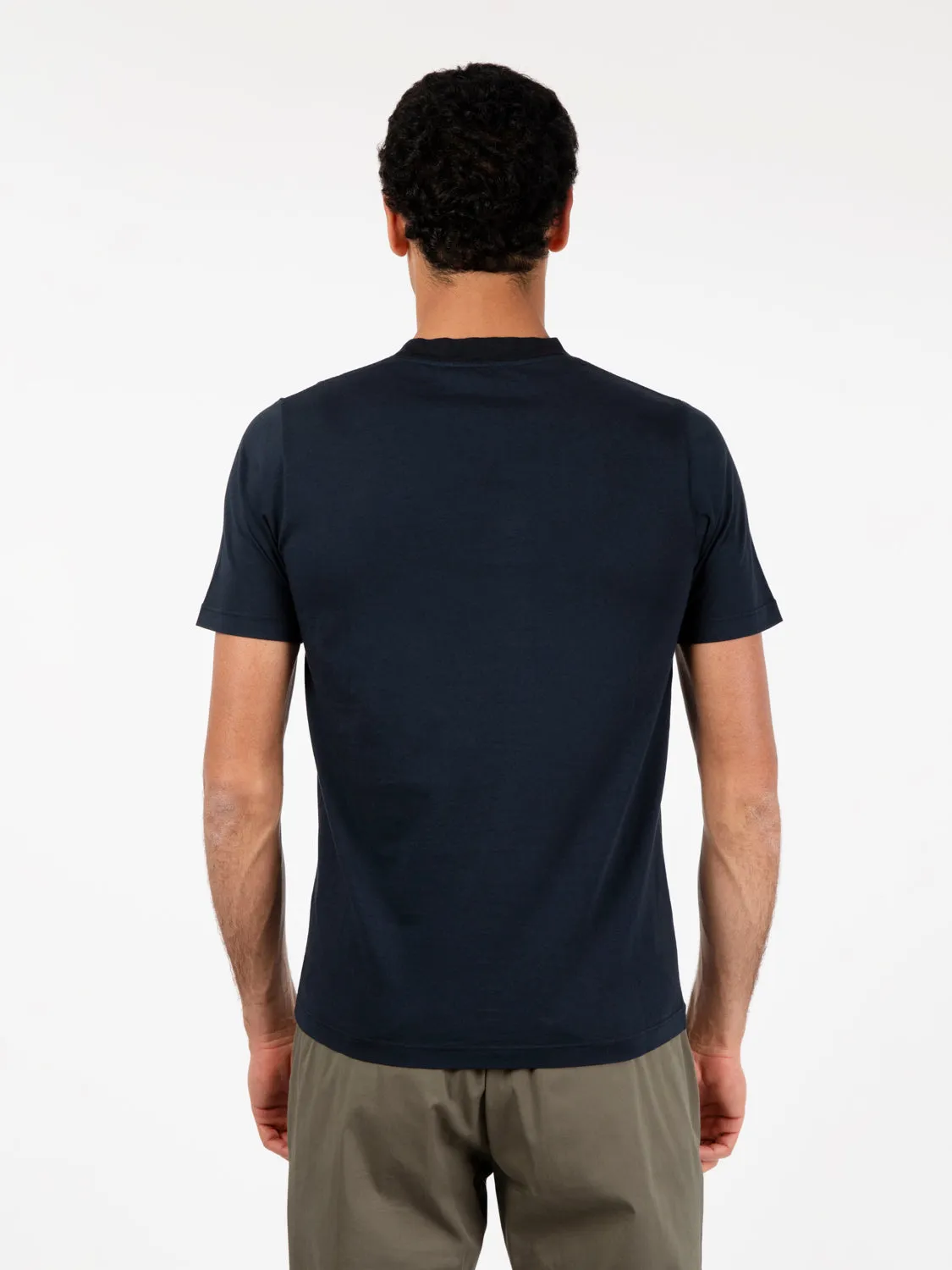 T-shirt basic a maniche corte blu scuro