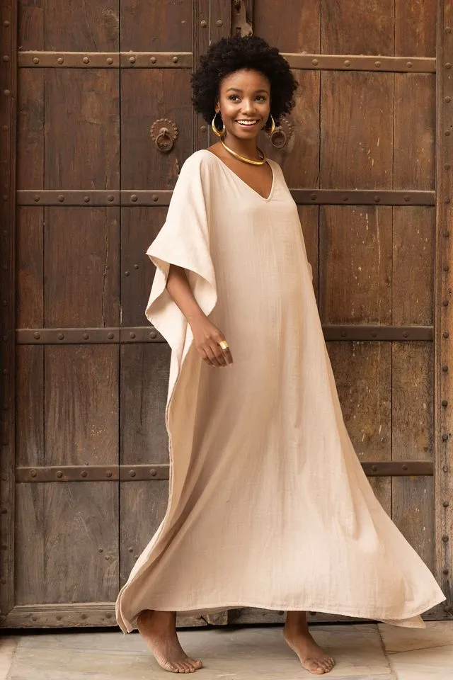 Tabitha Maxi Kaftan - Beige