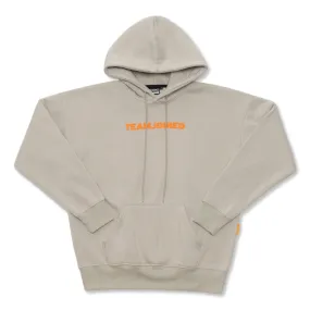 TEAMJOINED JOINED LOGO OVERSIZED HOODIE-ORANGE/ CREAM GRAY