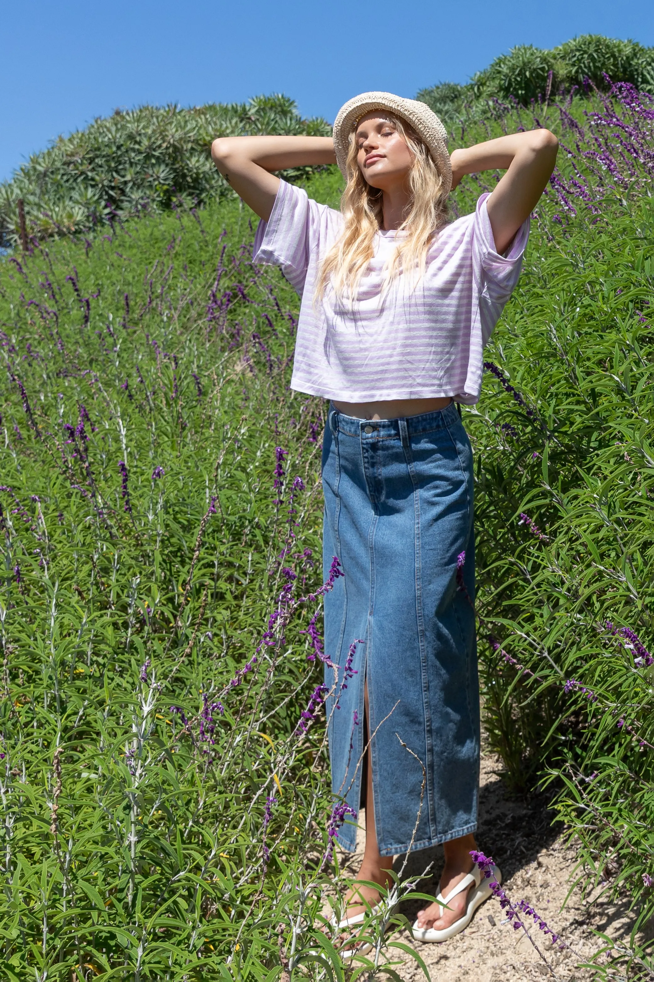 Teller Periwinkle Stripe Tee