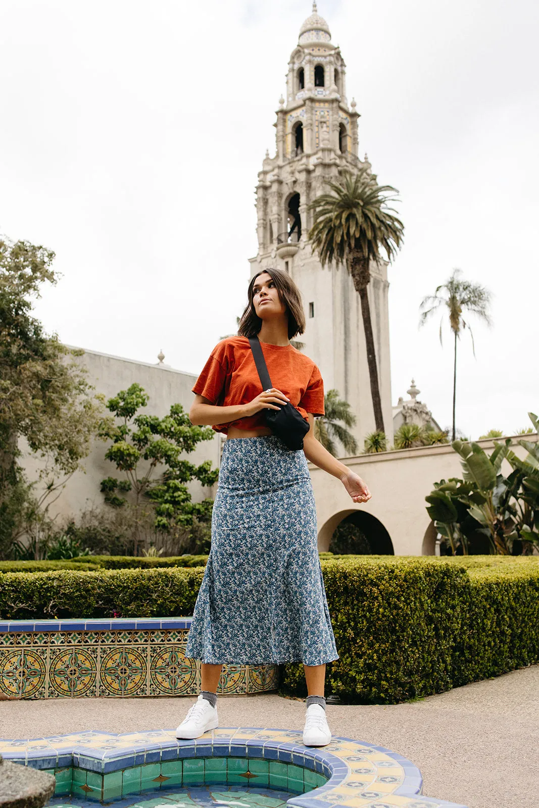 The Talayna Oversized Tee in Orange