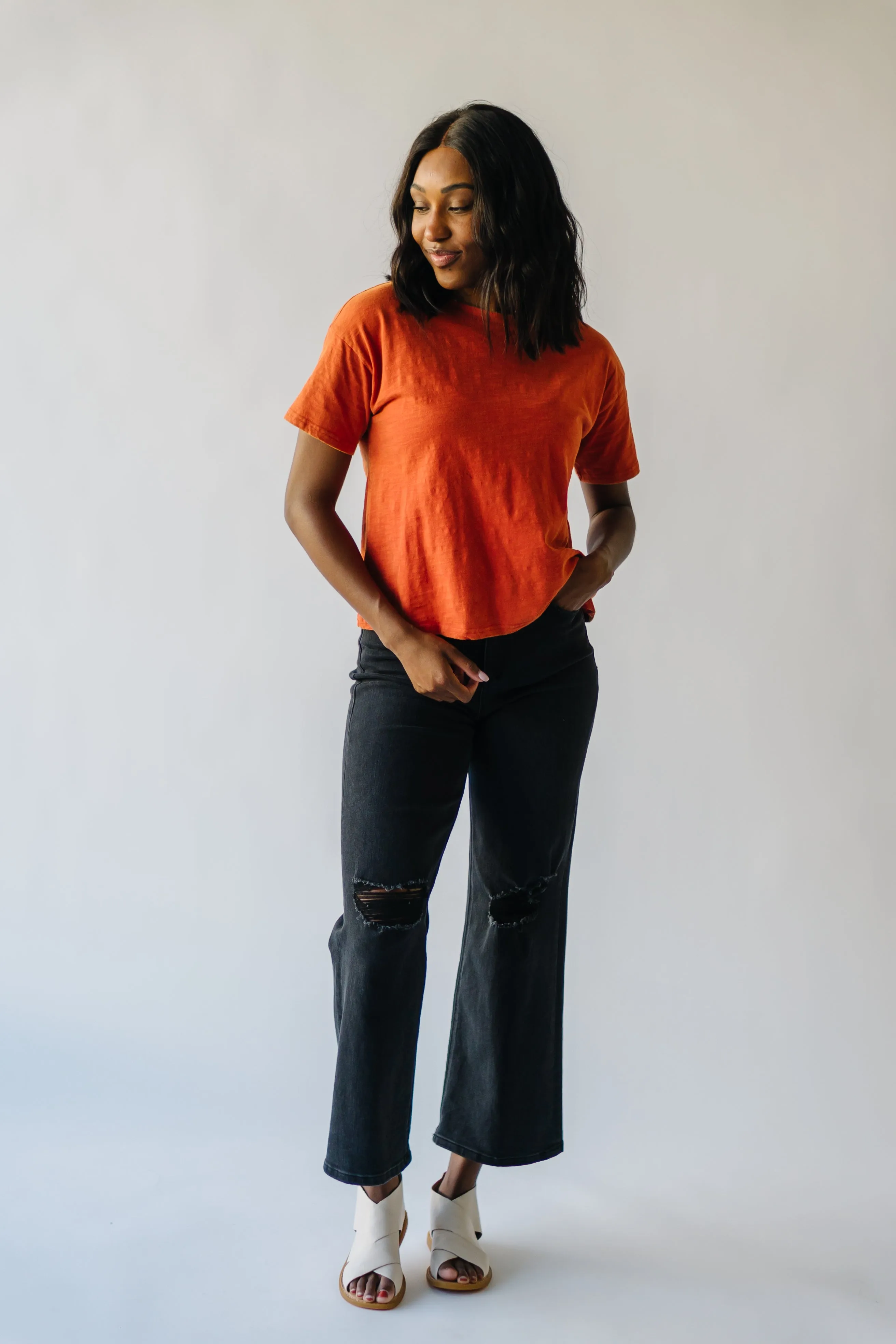 The Talayna Oversized Tee in Orange