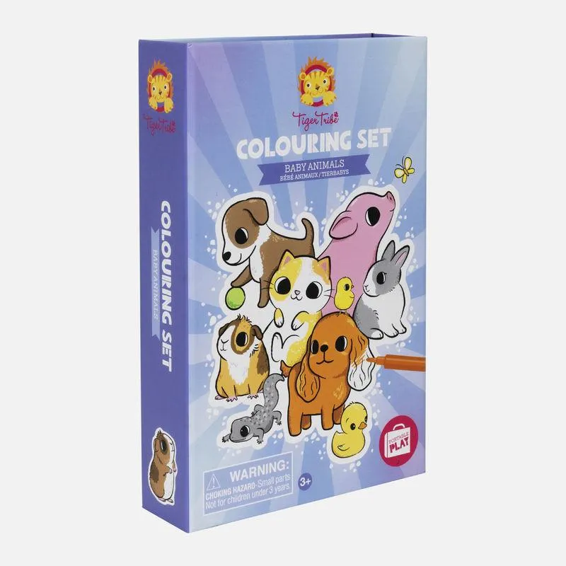 Tiger Tribe Colouring Set - Baby Animals