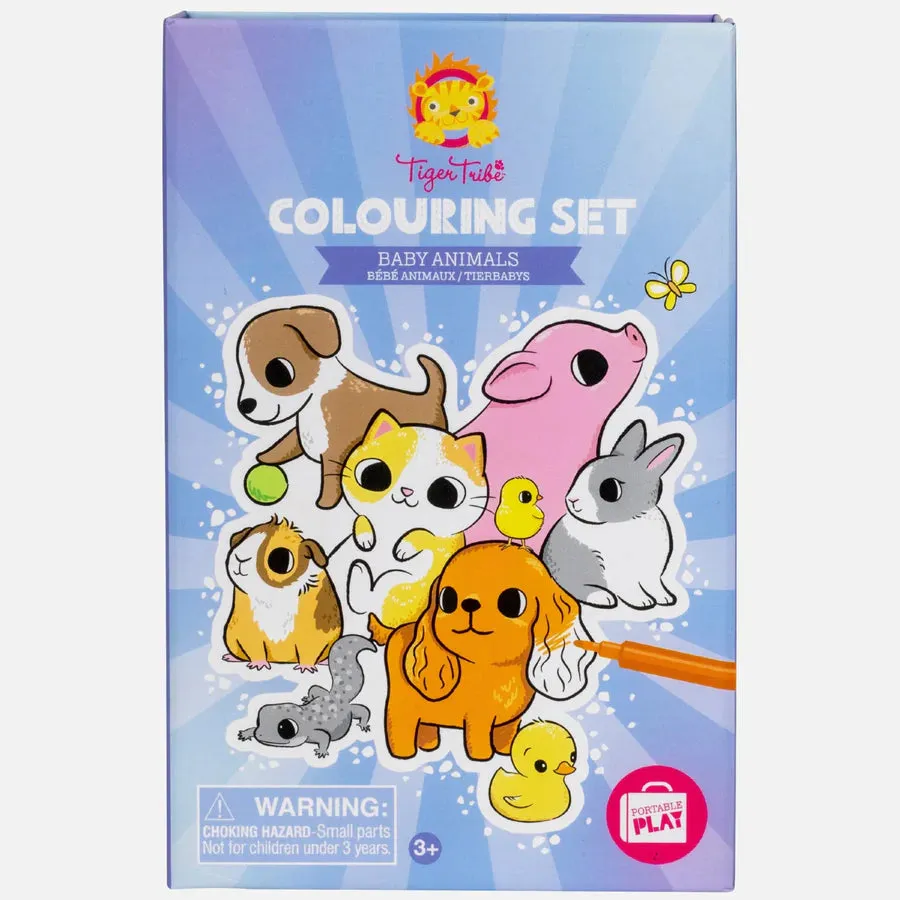 Tiger Tribe Colouring Set - Baby Animals