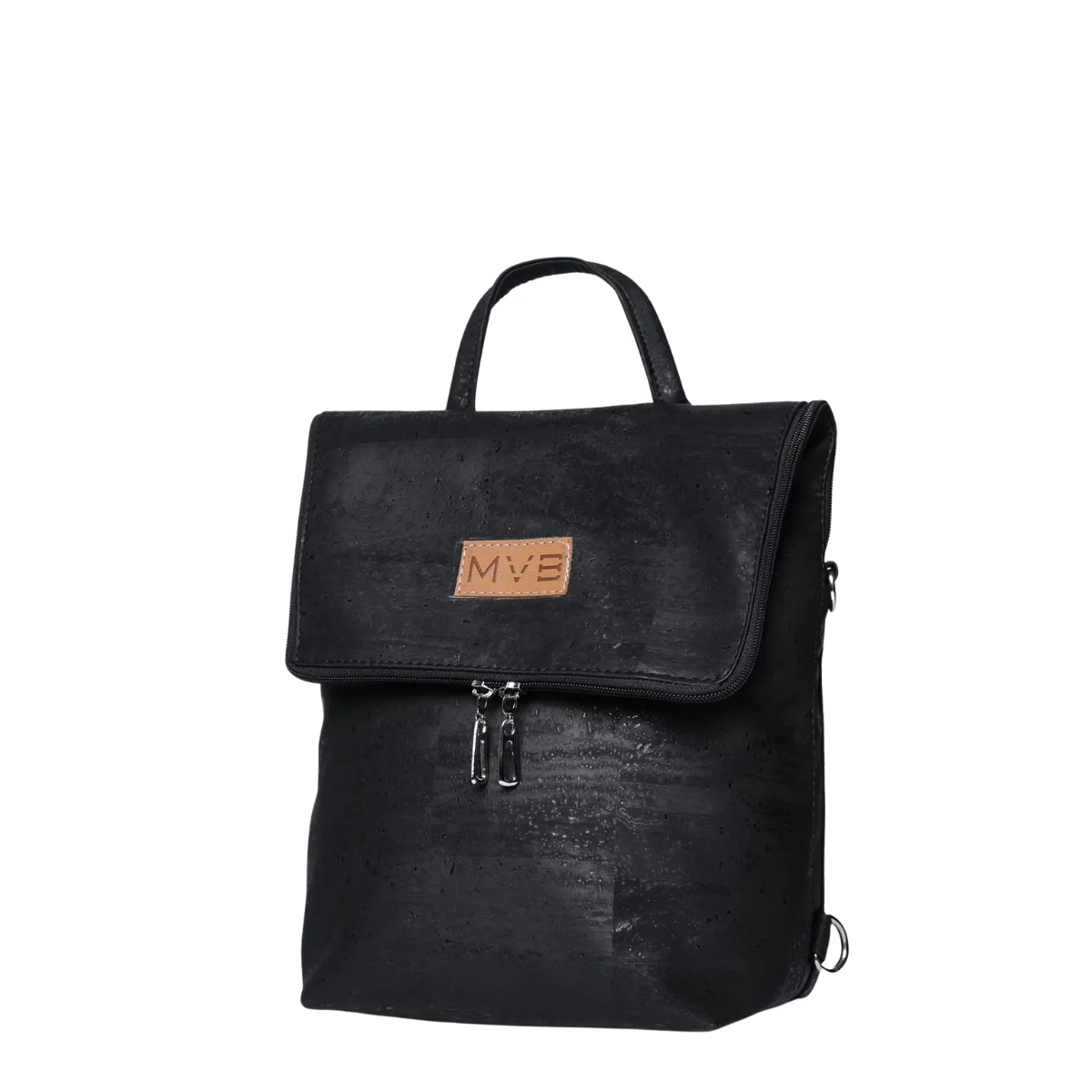 Trio Cork Vegan Backpack | Black