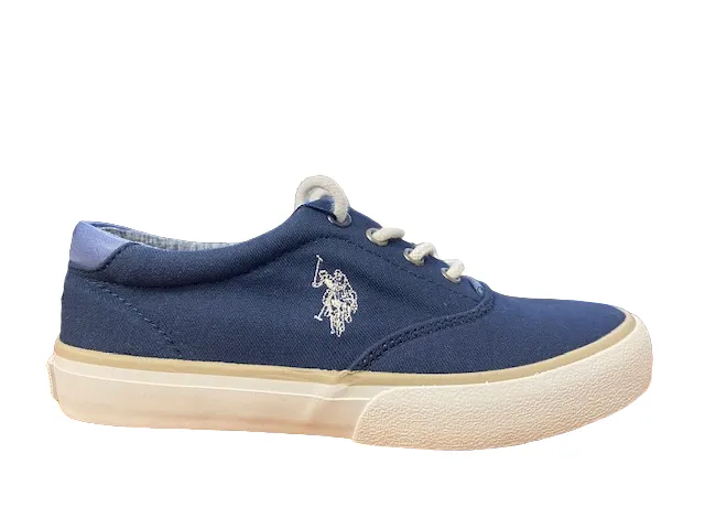 US Polo Assn. boy's shoe in Troy-DKBL GALAB4174S8/C1 dark blue canvas