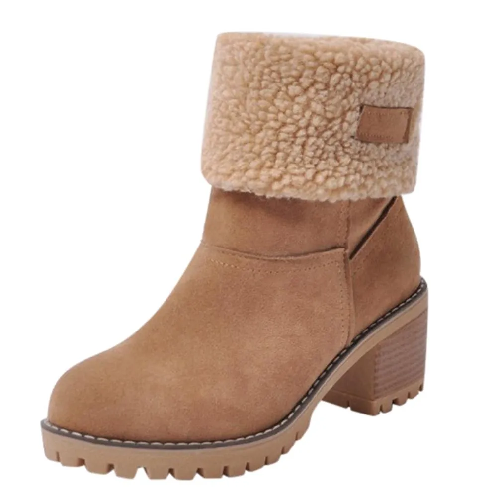 Warm Short Plush Flock Boots