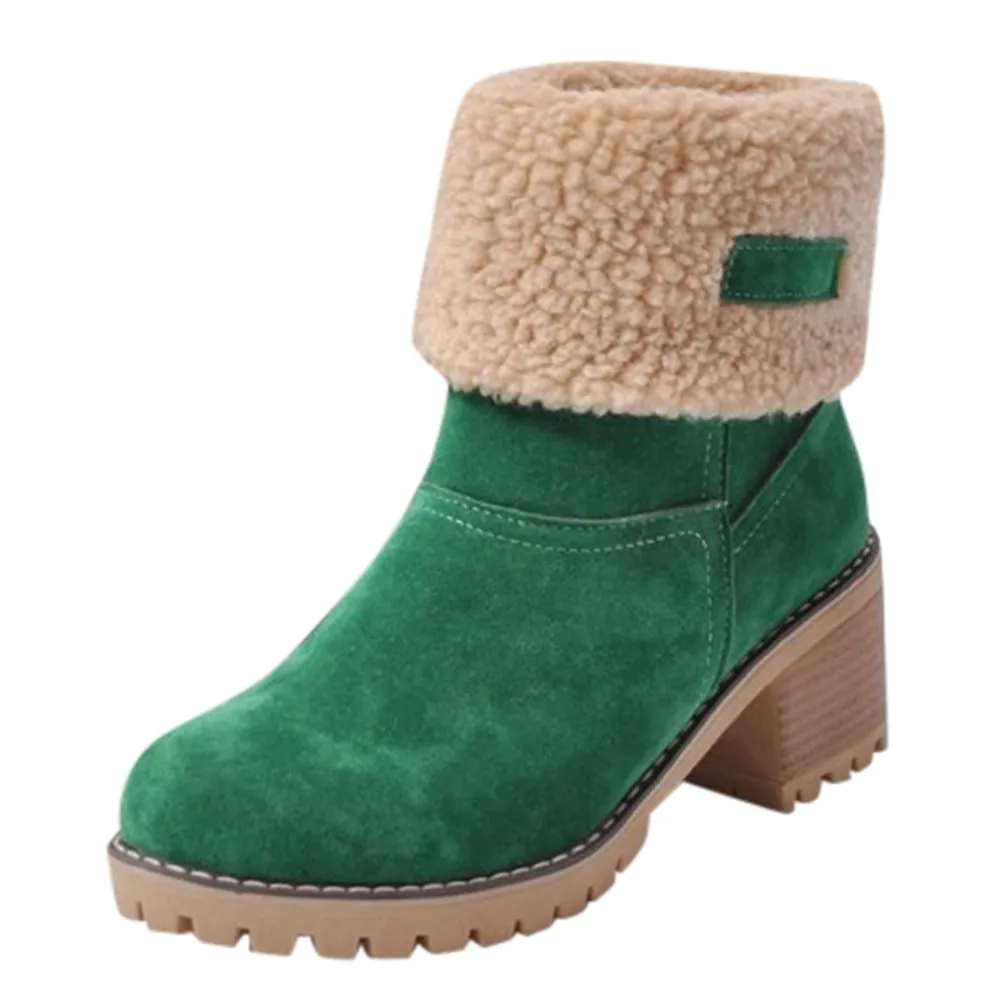 Warm Short Plush Flock Boots