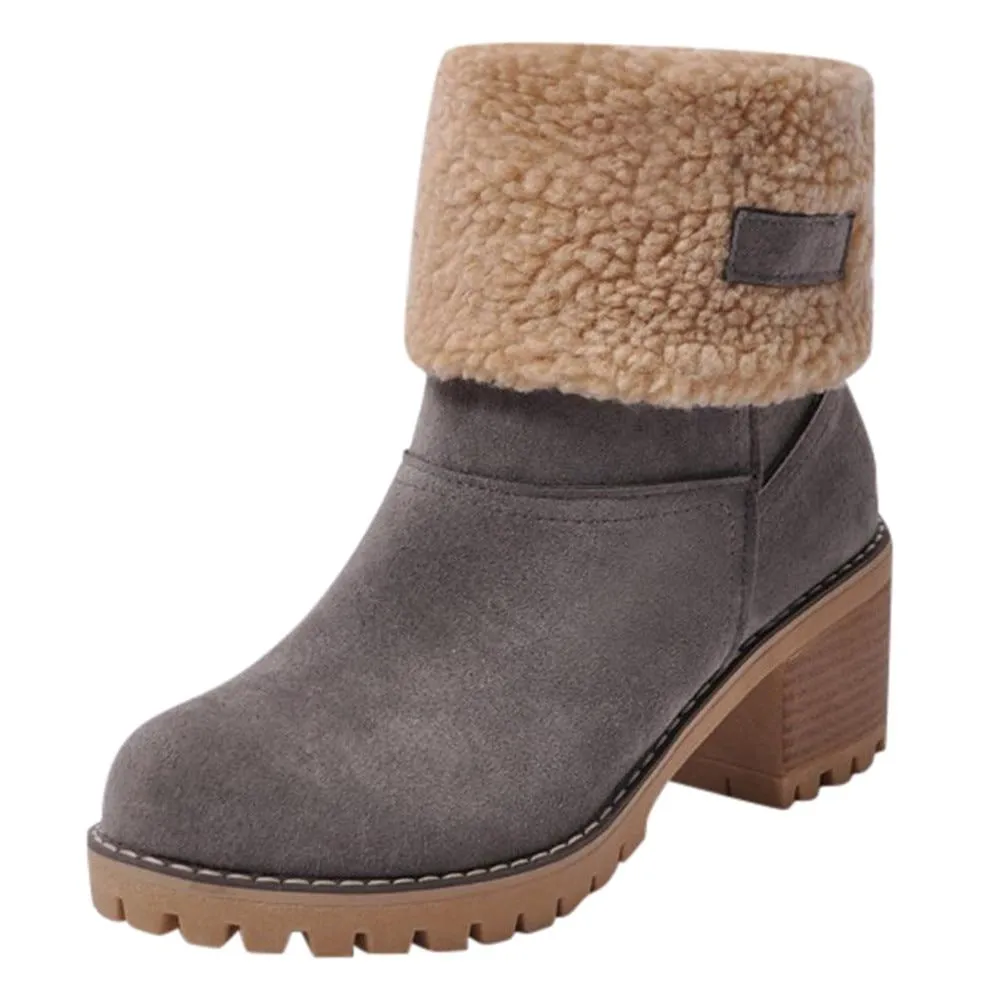 Warm Short Plush Flock Boots