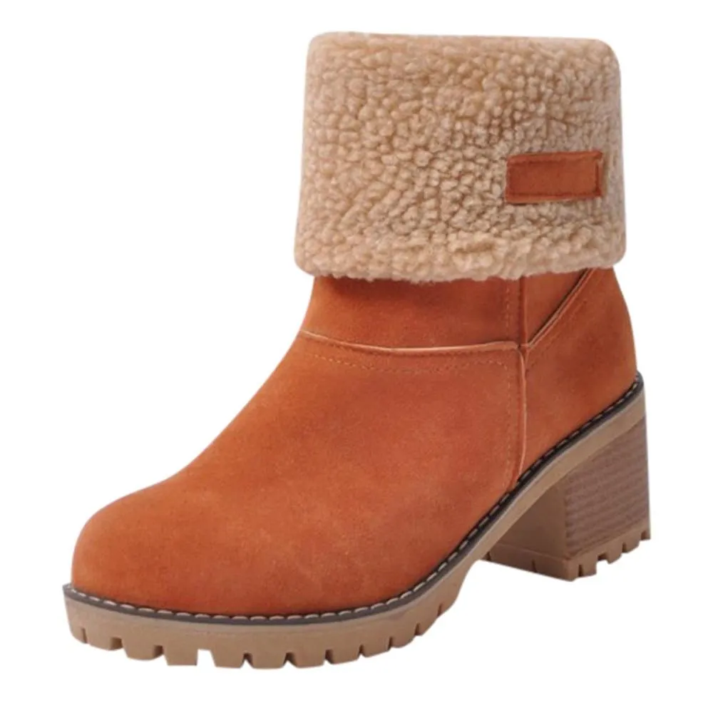 Warm Short Plush Flock Boots