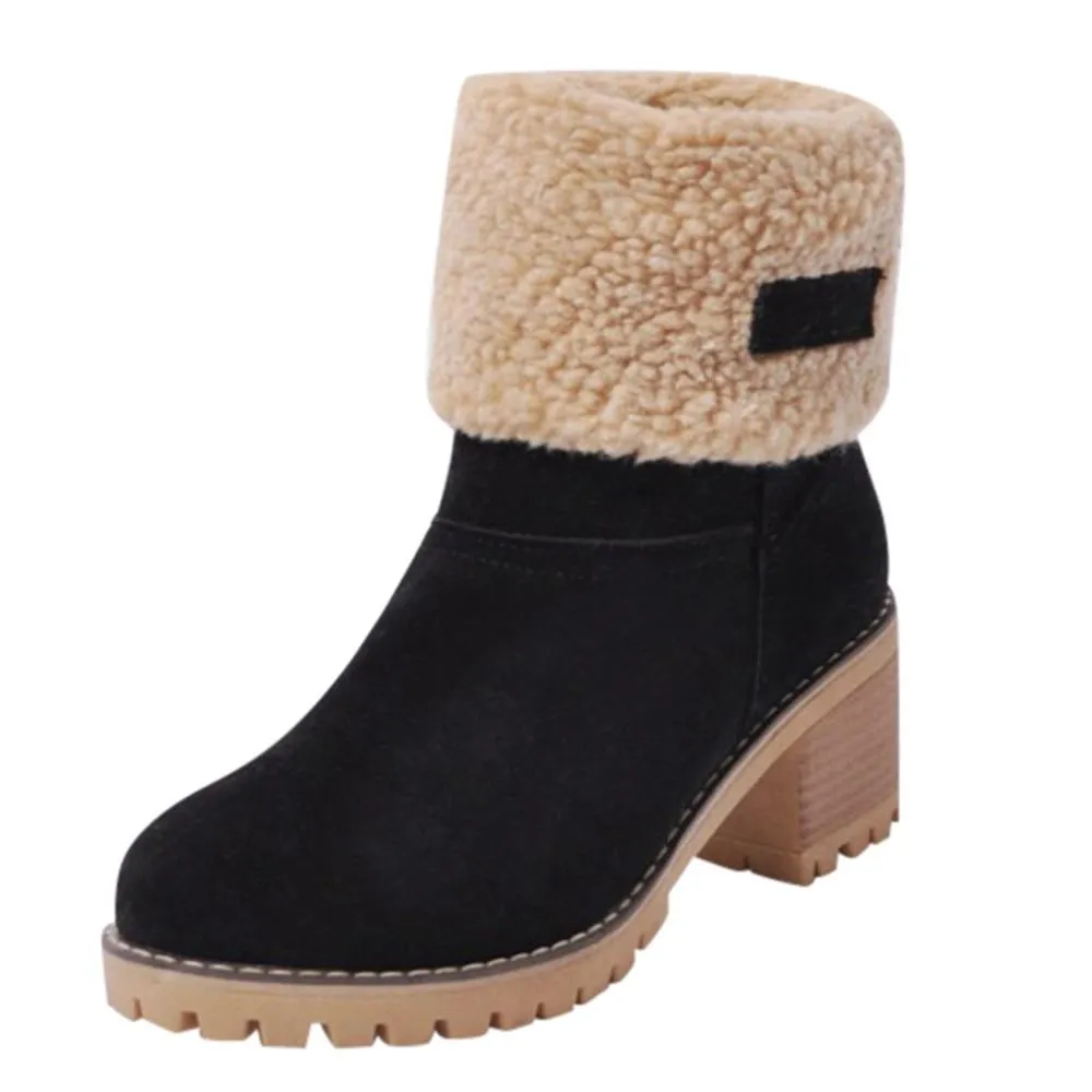 Warm Short Plush Flock Boots