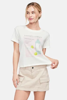 Wildfox Gin Gimlet Charlie Crop Tee