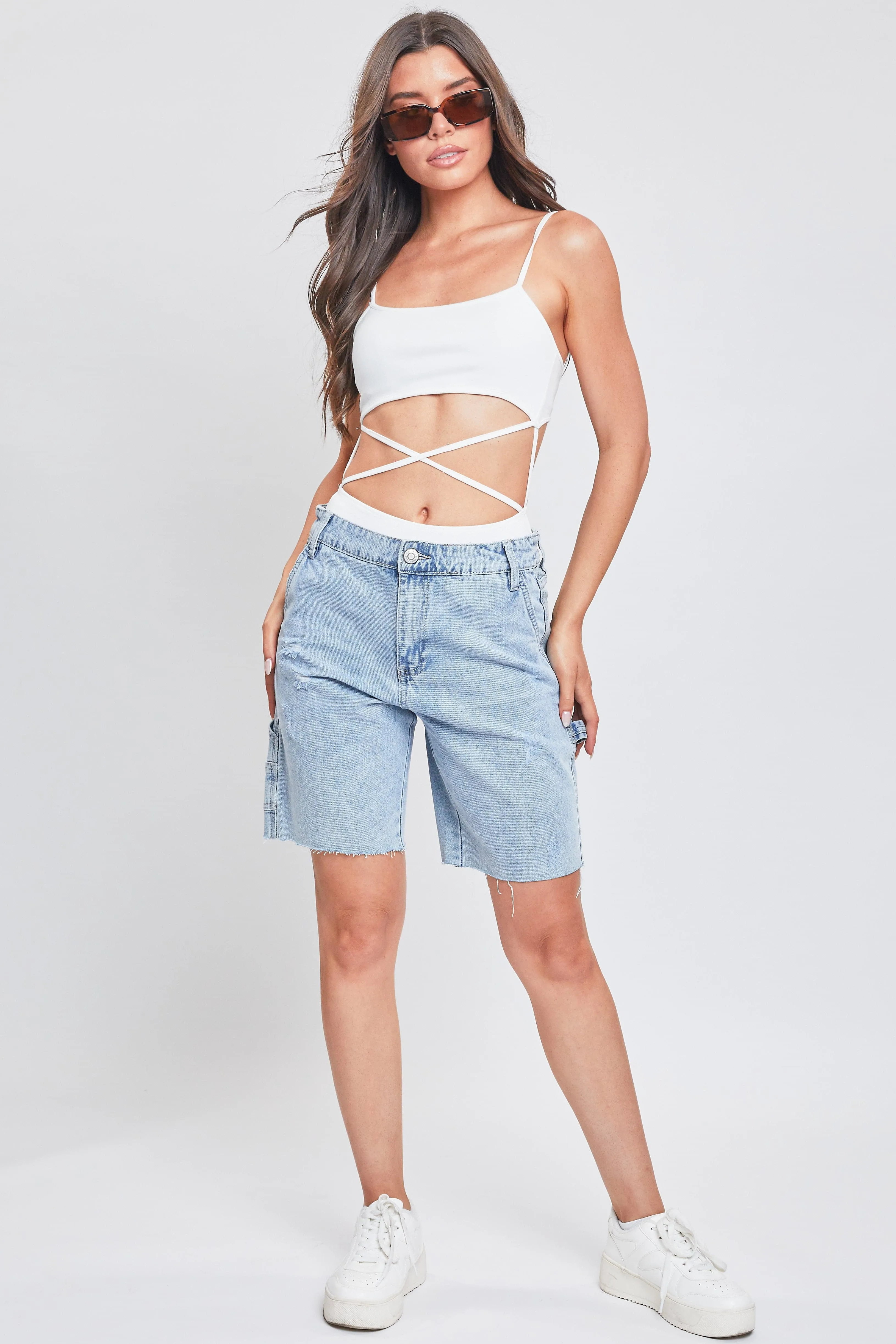 Women's Denim Carpenter Shorts