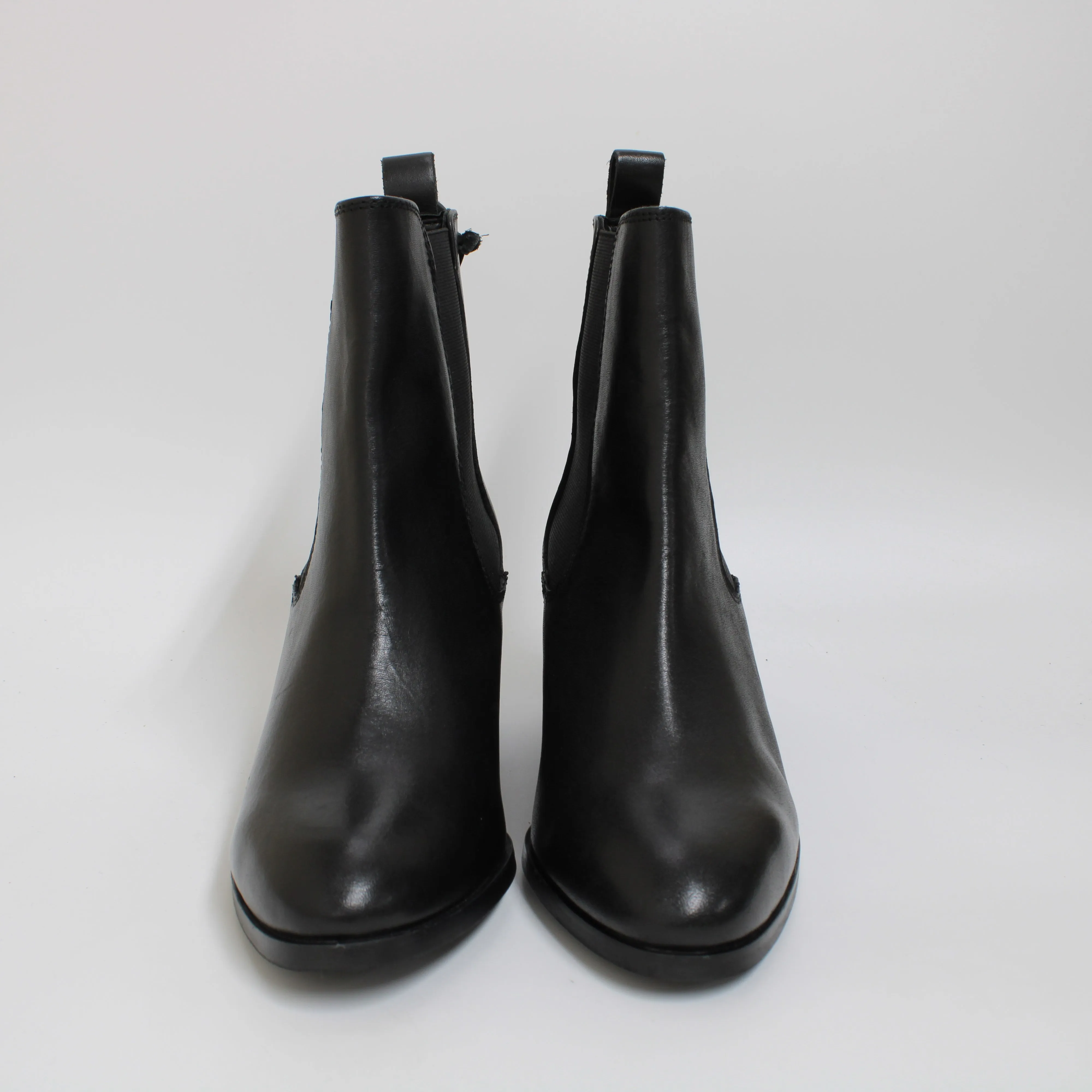 Womens Office Aspect Block Heel Chelsea Boots Black Leather