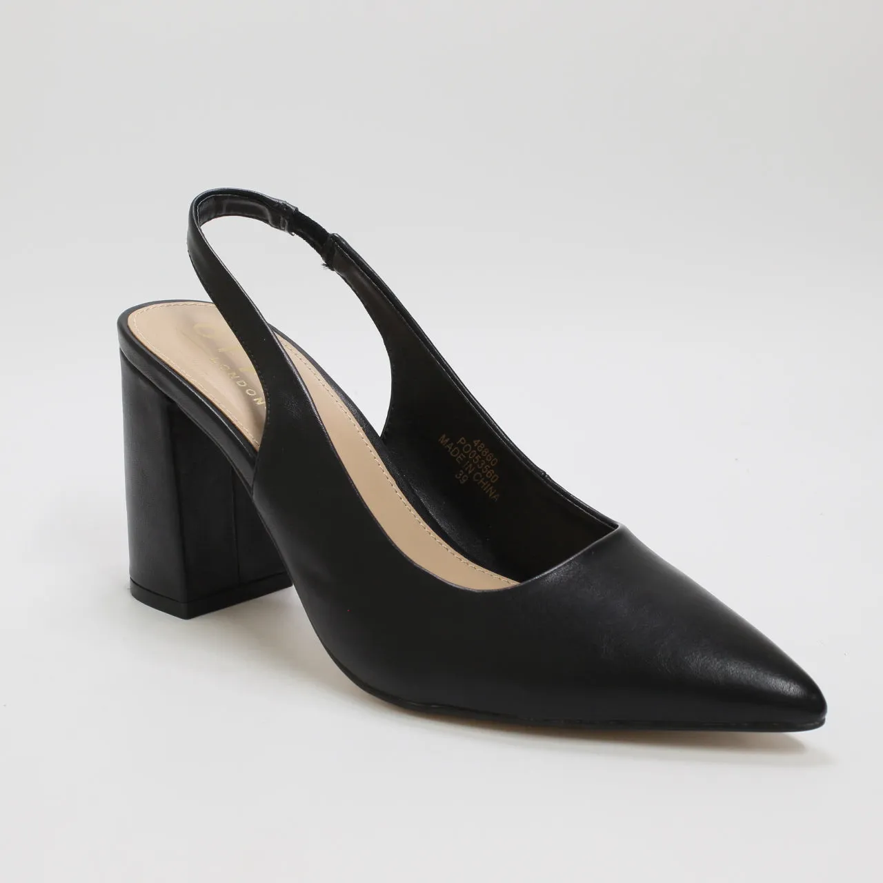 Womens Office Maestro Slingback Heel Courts Black