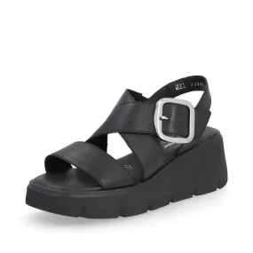 Womens Rieker W1550 Chunky Sandal Black