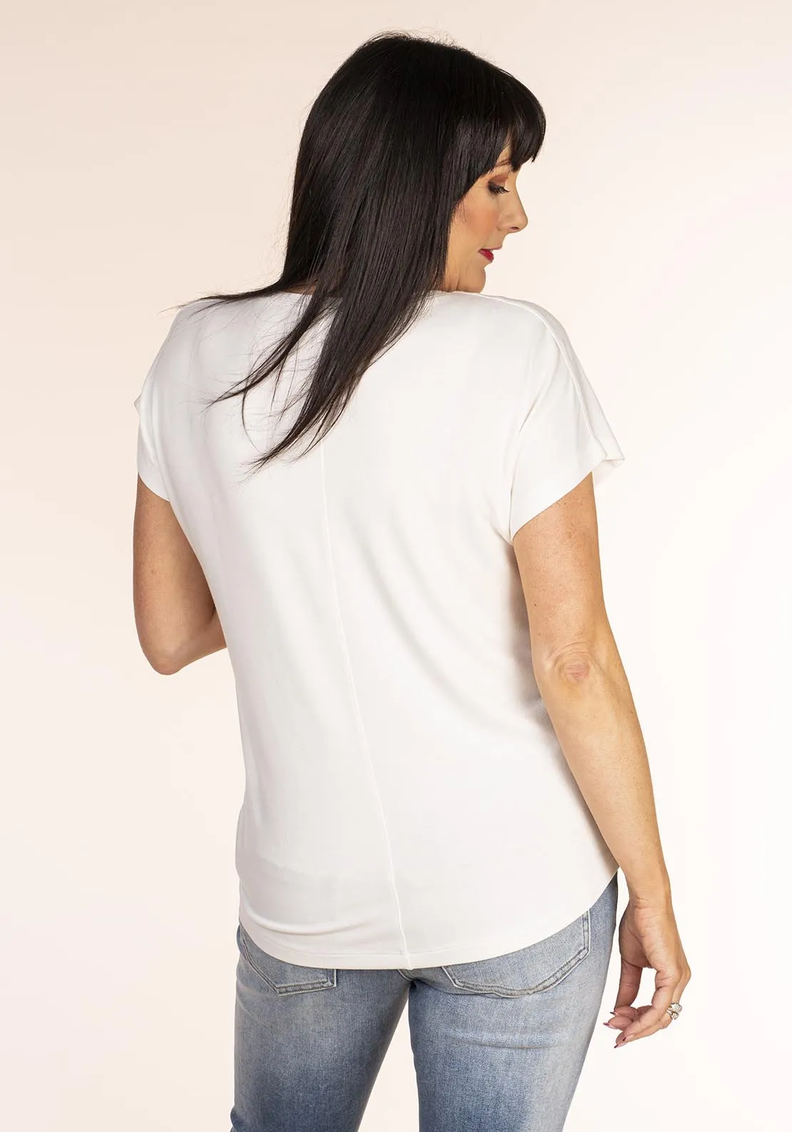 Word Print Top - White