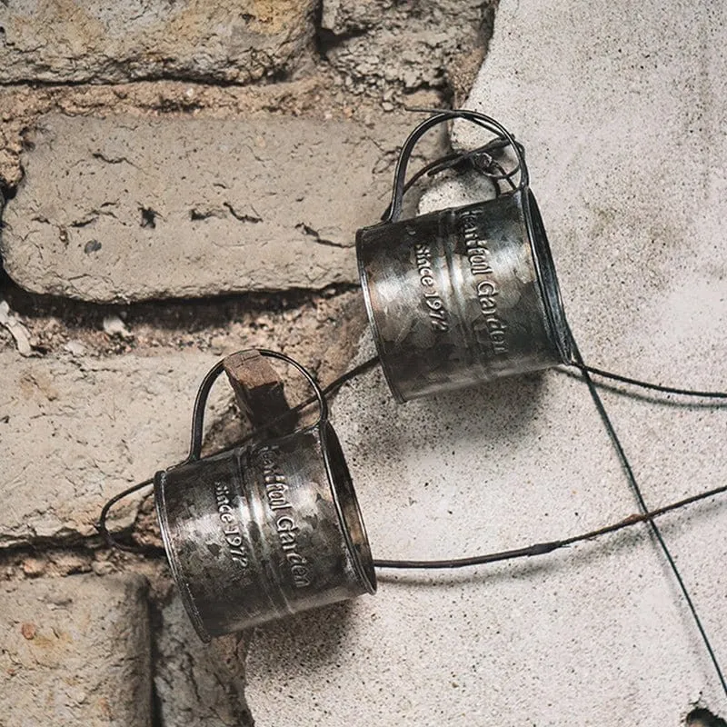 Wrought Iron Flower Bucket